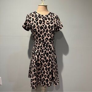Eliza J. Animal Print Short-Sleeved Dress
